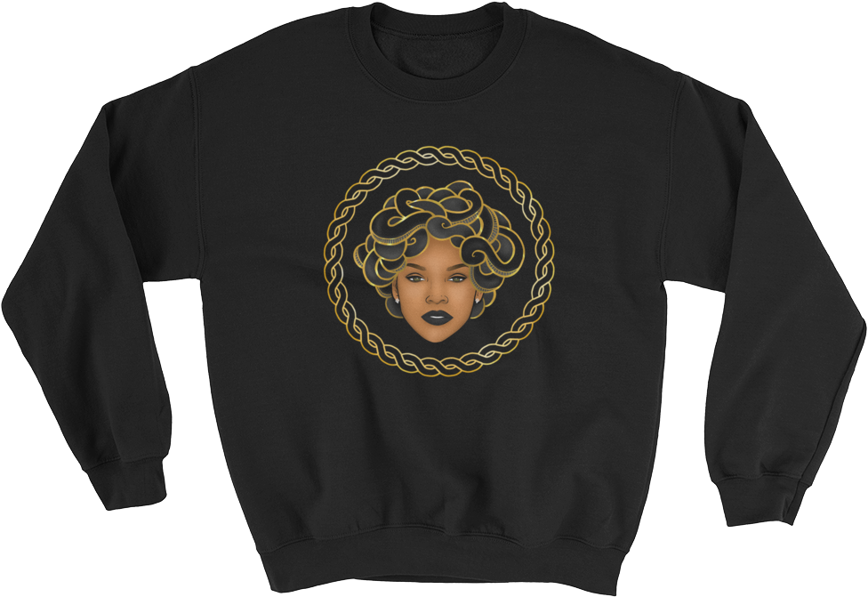 "black Medusa" Sweatshirt (1000x1000), Png Download