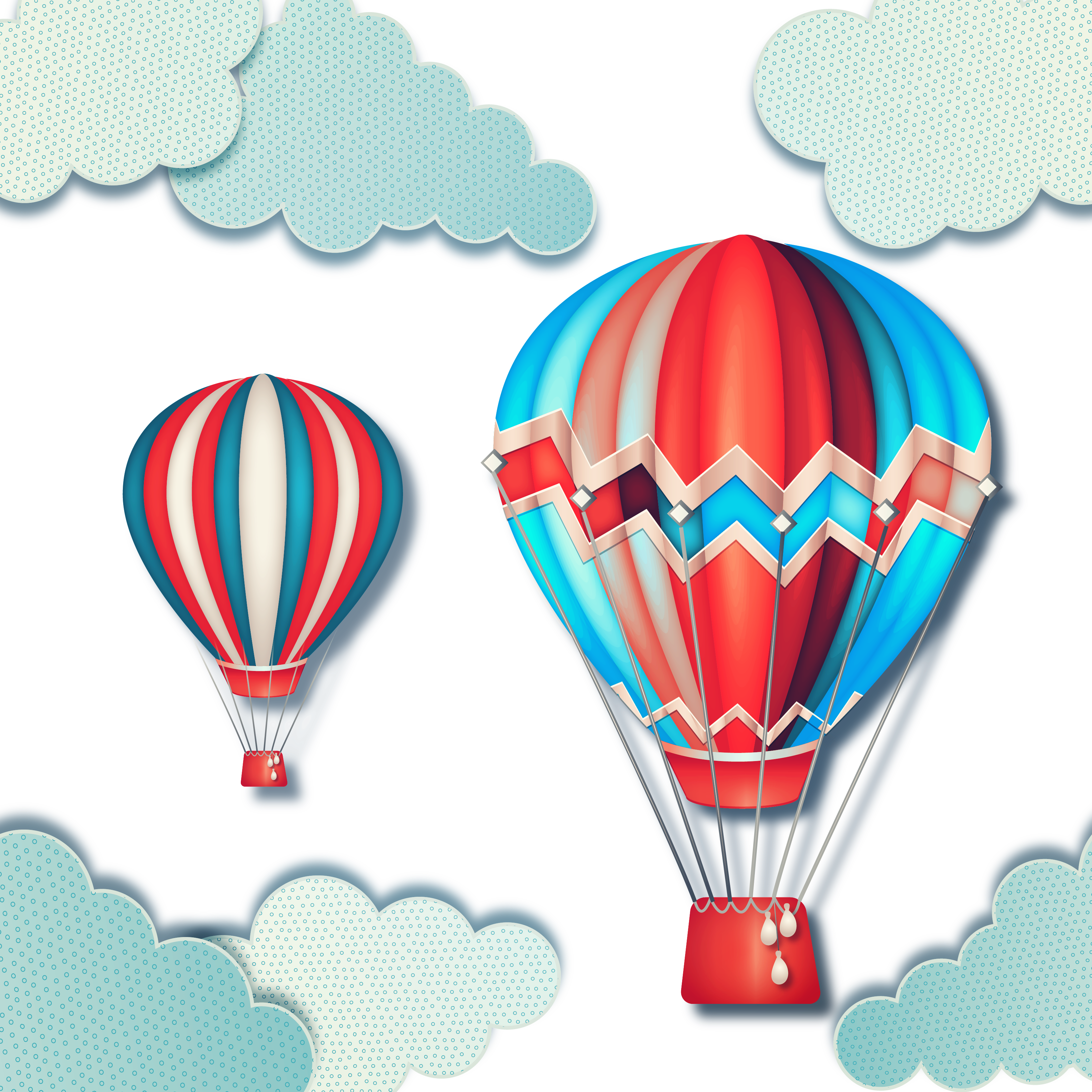 Toy Balloon Hot Air Balloon - Воздушный Шар Вектор (3333x3333), Png Download