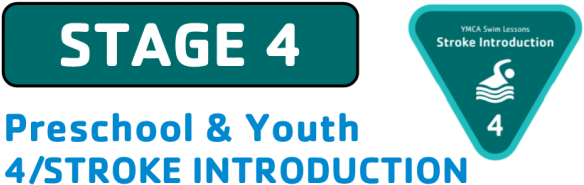 Swim Lessons Stage 4 With Icon - Swimming (585x210), Png Download