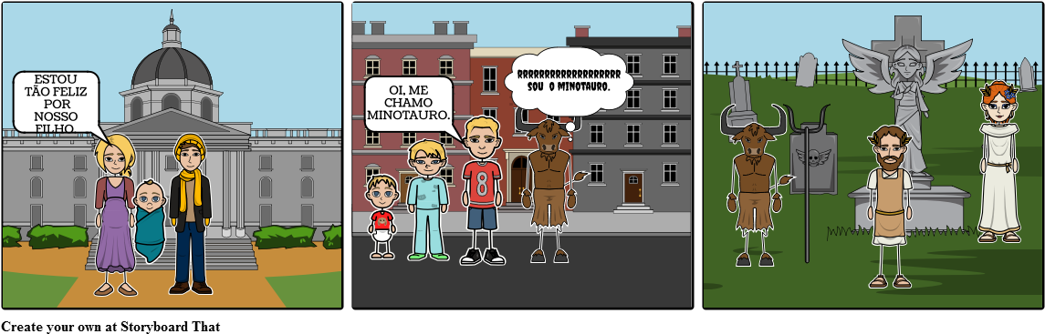 O Minotauro - Cartoon (1164x385), Png Download