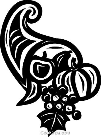 Cornucopia Royalty Free Vector Clip Art Illustration - Illustration (355x480), Png Download