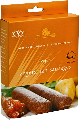 The Soy Works Cajun Vegetarian Sausages - Vegetarian Cuisine (500x527), Png Download