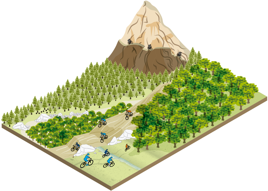 Ciclismo De Montaña - Middle Ages (904x645), Png Download