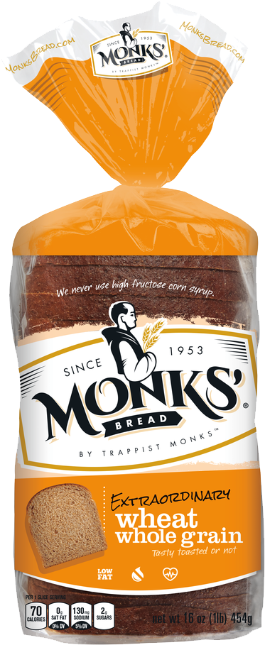 Monks' Homestyle Whole Wheat Bread - Genesee Abbey Monks' Fruit & Nut Bars Variety Pack (427x960), Png Download