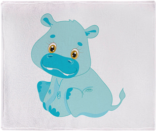 Baby Hippo Throw Blanket Baby Hippo, Kid Birthdays, - Christmas Day (350x350), Png Download