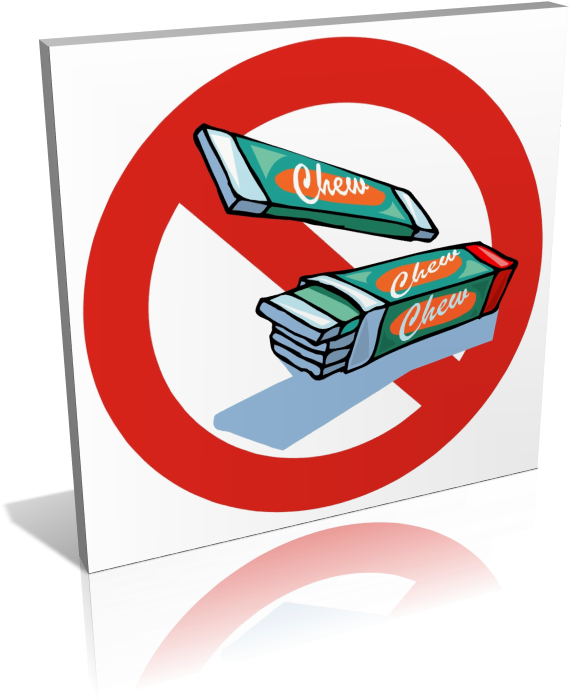Panneau Chewing-gum Interdit - Interdit De Manger Du Chewing Gum (800x800), Png Download