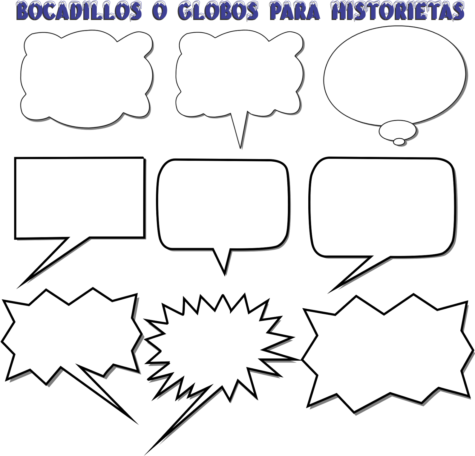 Paquete De Bocadillos O Globos De Diálogo Para Armar - Globos Para Historietas (1600x1526), Png Download