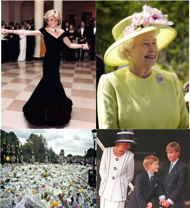 Princess Diana, Ex-wife Of Prince Charles And Mother - Queen Elizabeth Ii 90th Birthday Commemorative Portrait (960x720), Png Download