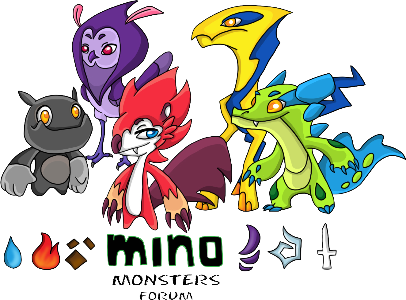 Mino Monsters - Minomonsters (1454x1046), Png Download