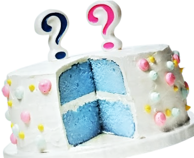 Gender Cake - Bolo Revelação Do Bebe (400x319), Png Download