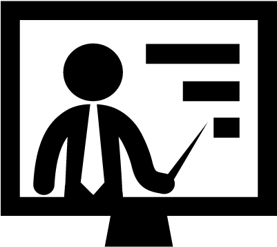 Online Coaching - Person Presenting Icon (400x400), Png Download