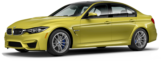 2018 Bmw M3 Yellow - Paragon Models Bmw 3 Series F30 Lhd Diecast Model Car (640x300), Png Download