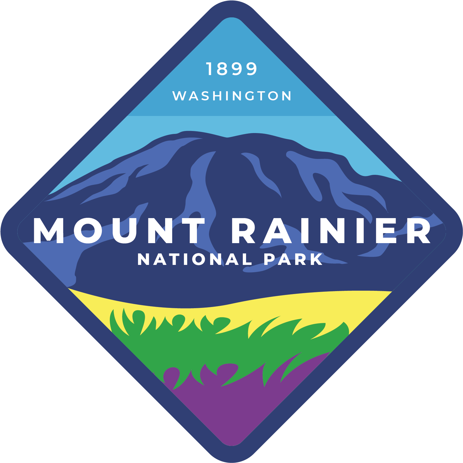 Mount Rainier Vinyl Sticker - Liquid (1728x1728), Png Download