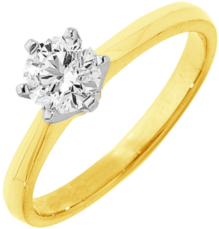 40ct Round Brilliant Solitaire Engagement Ring - Engagement Ring (376x480), Png Download