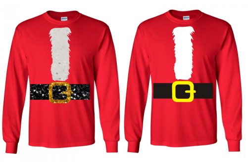 Santa Beard And Belt Shirt Red Long Sleeved T-shirt - Birthday Gifts For The Friends Zodiac Cancer (500x500), Png Download