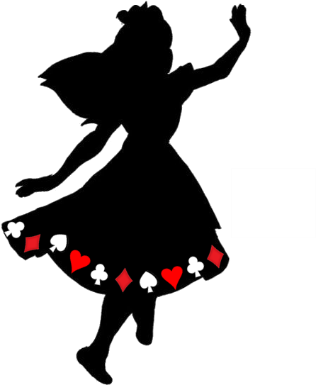 Disney Mickey Mouse, Tags, Scrap, Alice In Wonderland, - Alice In Wonderland Silhouette (485x595), Png Download