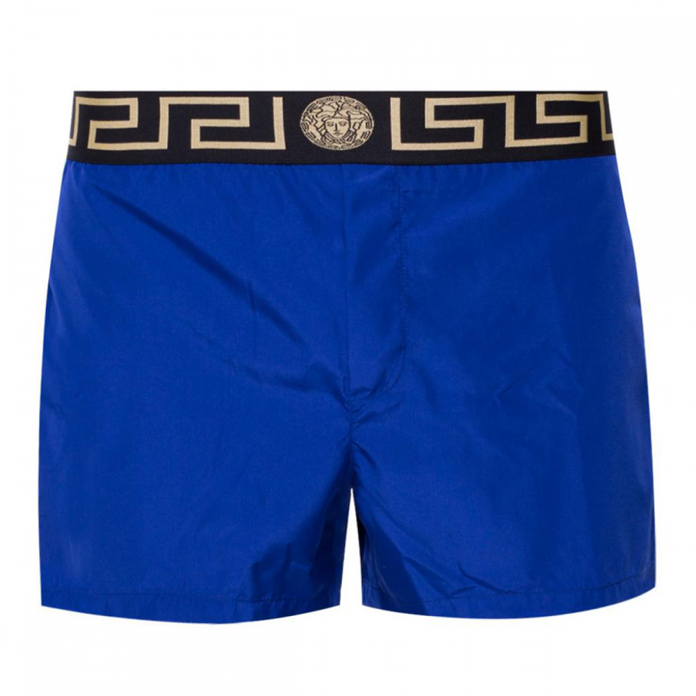 Versace Greek Key Border - Versace Underwear Men Logo Nylon Long Swim Shorts Black (1000x1231), Png Download