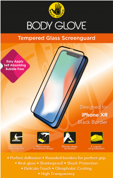Body Glove Apple Iphone Xr Tempered Glass Screenguard - Body Glove Tempered Glass Screenguard For Lg G6 - Clear (360x360), Png Download