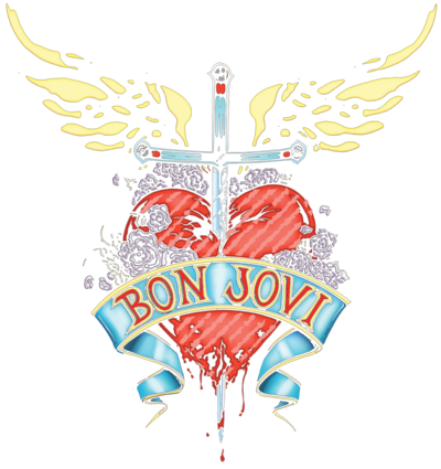 Bon Jovi Daggered Youth T Shirt - Long-sleeved T-shirt (400x425), Png Download