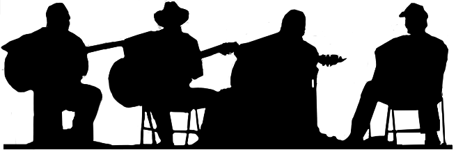 Rock Band Silhouette Png Download - Acoustic Band Clip Art (655x216), Png Download