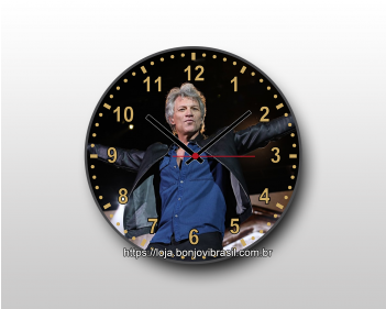 Relógio De Parede - Jon Bon Jovi (350x400), Png Download