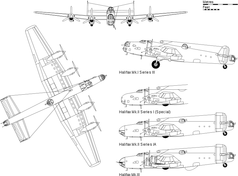 Handley Page Halifax - Handley Page Halifax A7 (800x600), Png Download