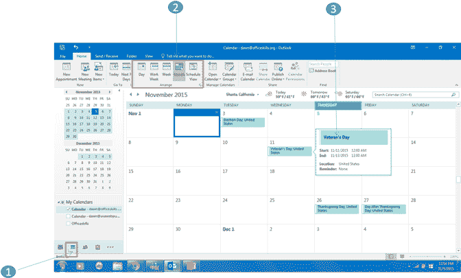 Calendar View In Outlook - Outlook 2016 New Appointment (675x423), Png Download