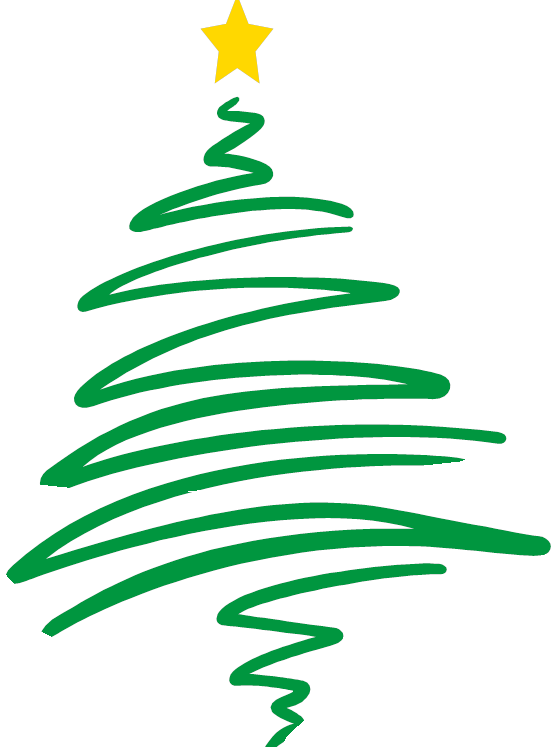 Download Clipart Royalty Free Library Christmas Set - Merry Christmas (tree) Greeting Card (551x747), Png Download