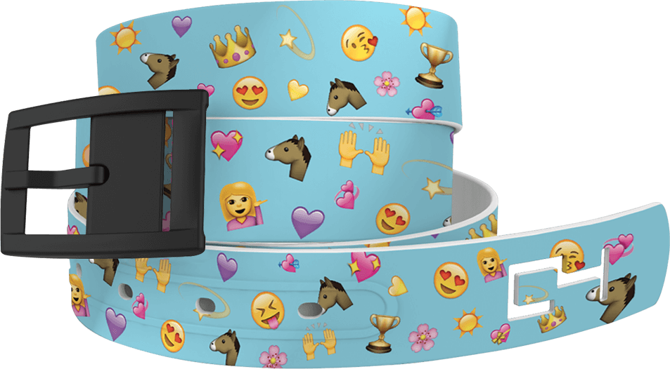 C4 Horse Love Emoji Classic Belt - C4 Belts C4 Classic Combo Belt - Green (953x526), Png Download