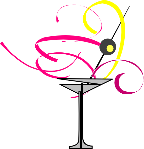 Martini Glass Clip Art - Cocktail Glass (582x600), Png Download