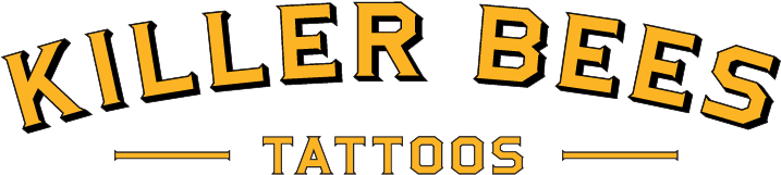 Killer Bees Tattoo - Killer Beez Skull Finger (800x210), Png Download