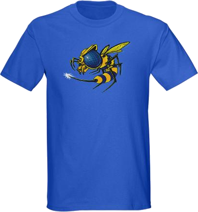 Killer Bee With A Big Stinger - T Shirt (408x435), Png Download