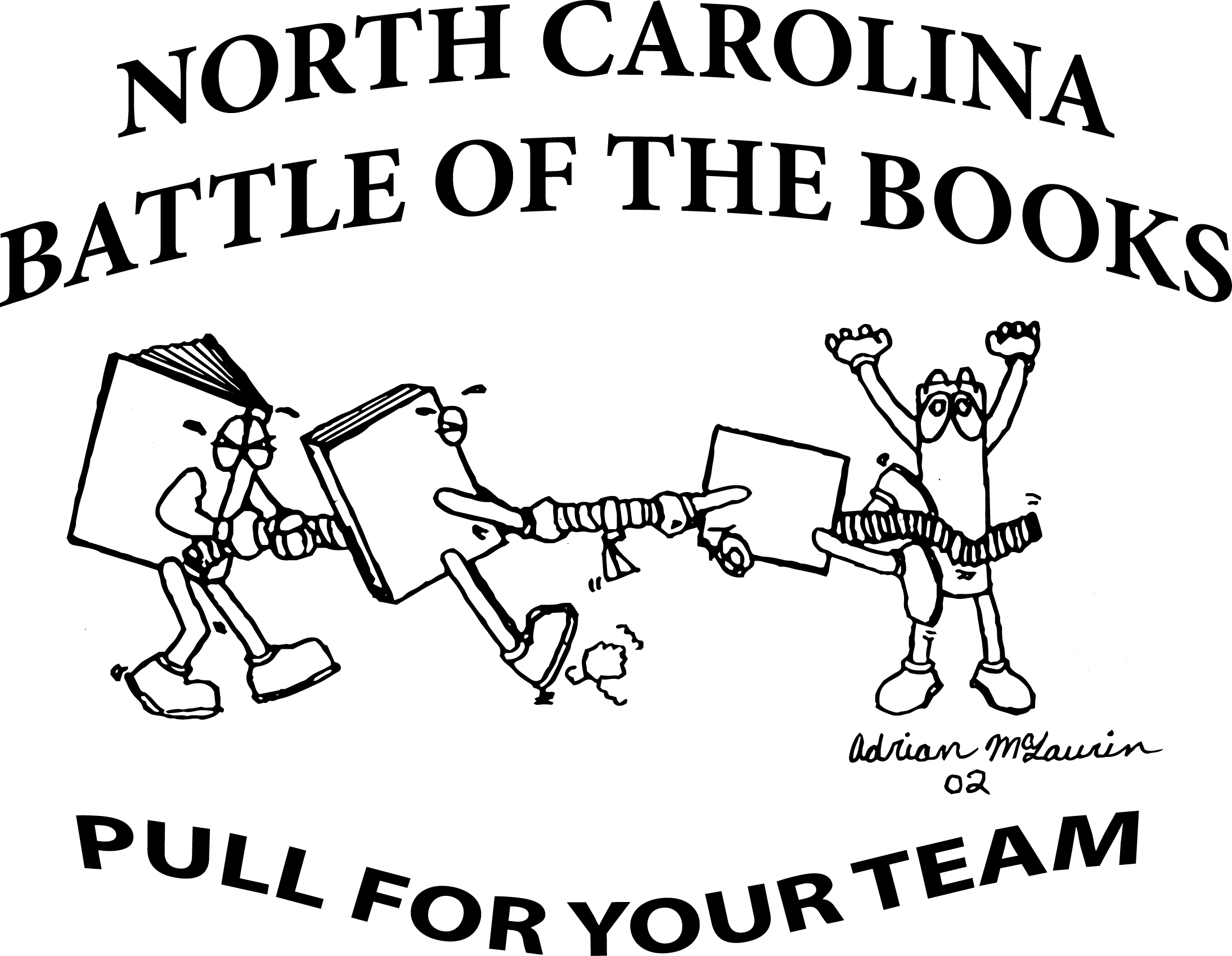 Black And White Logo - Nc Battle Of The Books (2190x1700), Png Download