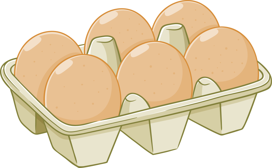 Egg Carton Drawing - Carton Of Eggs Clipart (879x542), Png Download