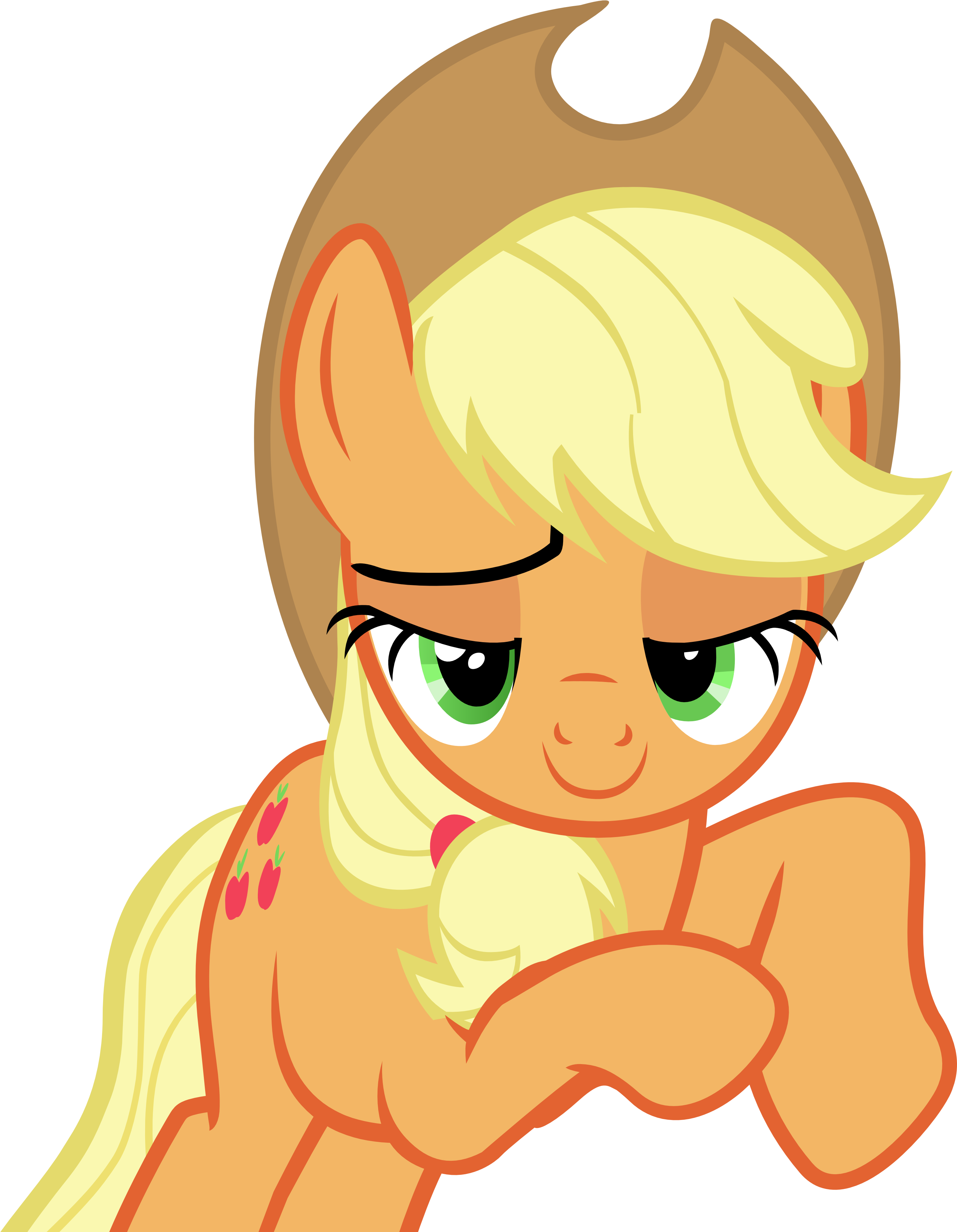 Applejack, Bedroom Eyes, Bipedal, Bipedal Leaning, - Applejack Bedroom Eyes (3000x3836), Png Download