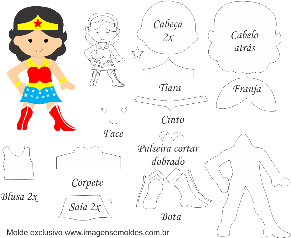 Mulher Maravilha Em Eva Molde (1000x820), Png Download