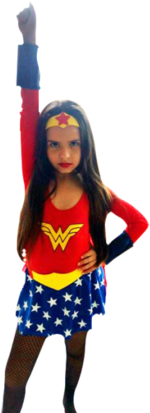 Fantasia De Mulher Maravilha Infantil (500x600), Png Download
