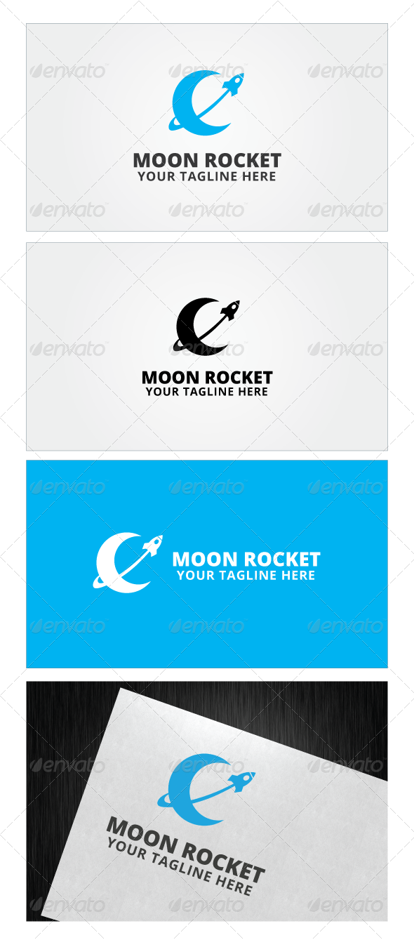 Moon Rocket Logo Template Photoshop Psd - Cloud People (590x1339), Png Download