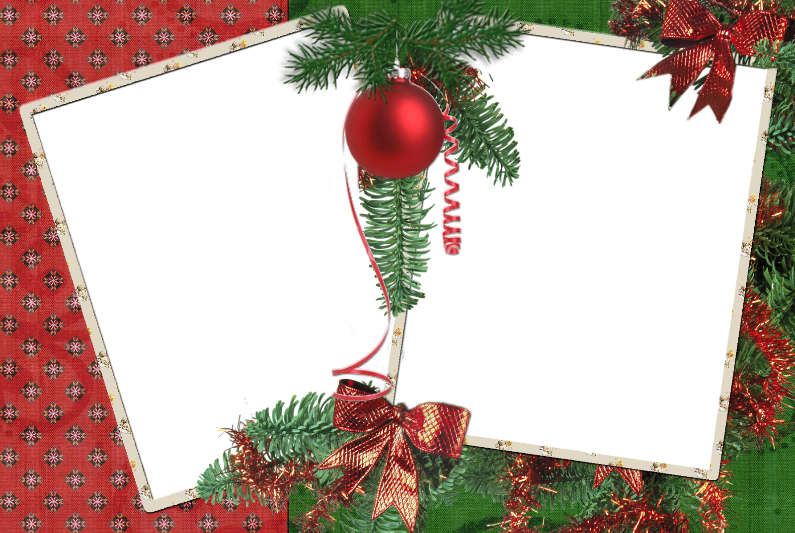 Marcos Navideños Para Fotografia Ii - Marcos De Fotos Navideños (1600x1074), Png Download