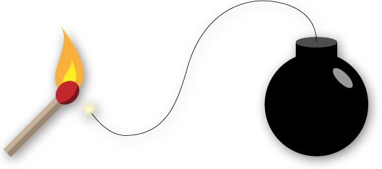 Bomb (555x245), Png Download