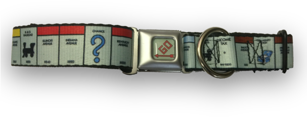 Buckle Down Monopoly Seatbelt Belt-holds Pants Up (600x600), Png Download