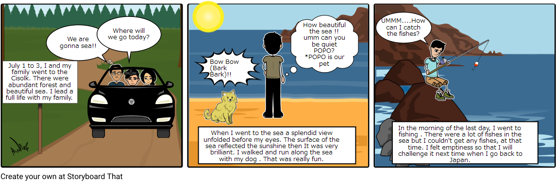 My Vacation - Cartoon (1164x385), Png Download