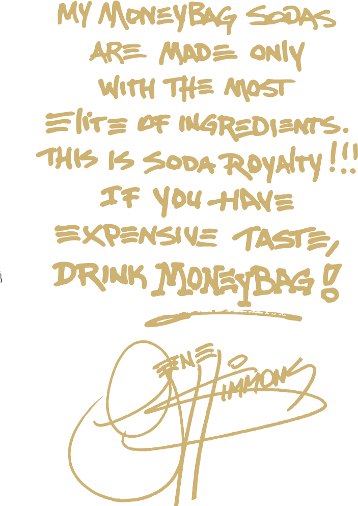 Shop Gene Simmons Moneybag Soda - Handwriting (800x1000), Png Download