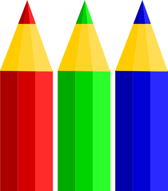 Small - Colour Pencil Clipart (534x608), Png Download