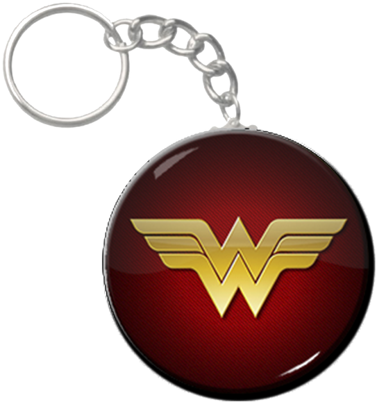 Wonder Woman Logo - A&t Designs Trailer Keys 2.25" Keychain (582x600), Png Download