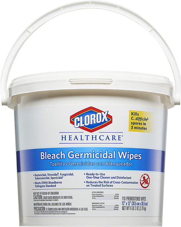 Bleach Germicidal Wipes, 6 X 5, Unscented, 150/canister, (600x752), Png Download