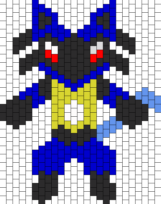 Lucario Bead Pattern - Pokemon Perler Beads Lucario (524x661), Png Download