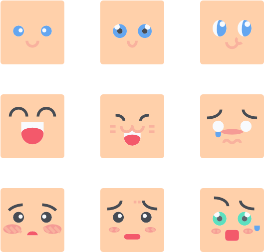 Emoji Cartoon Face - Vector Graphics (600x564), Png Download