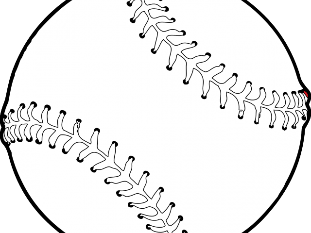 Baseball Clipart Basketball - Baseball Outline (640x480), Png Download