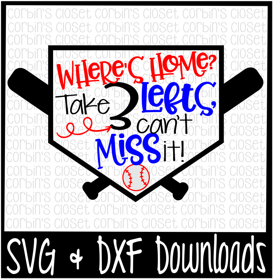 Baseball Svg * Softball Svg * Where's Home Take 3 Lefts, - Just Down Right Awesome (1400x932), Png Download